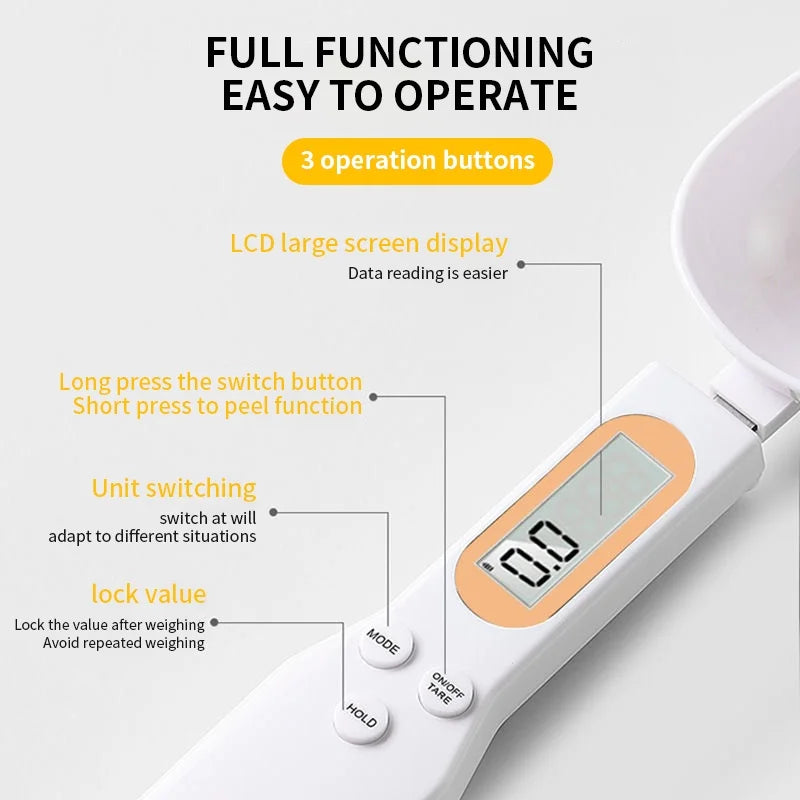 Precision Scale Spoon – Digital Kitchen Scale 0.1–500g