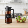 2-in-1 Glass Oil Dispenser & Sprayer – 470ml Leakproof Olive Oil Bottle for Kitchen, BBQ & Cooking